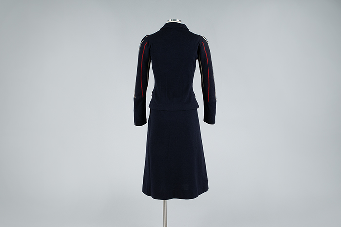 Image of Navy blue knit suit, attributed to Chanel, ca. 1935